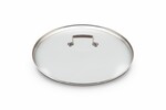 Couvercle en Verre 32 cm cercle inox Les Forgees
